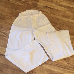 Comfy white linen pants